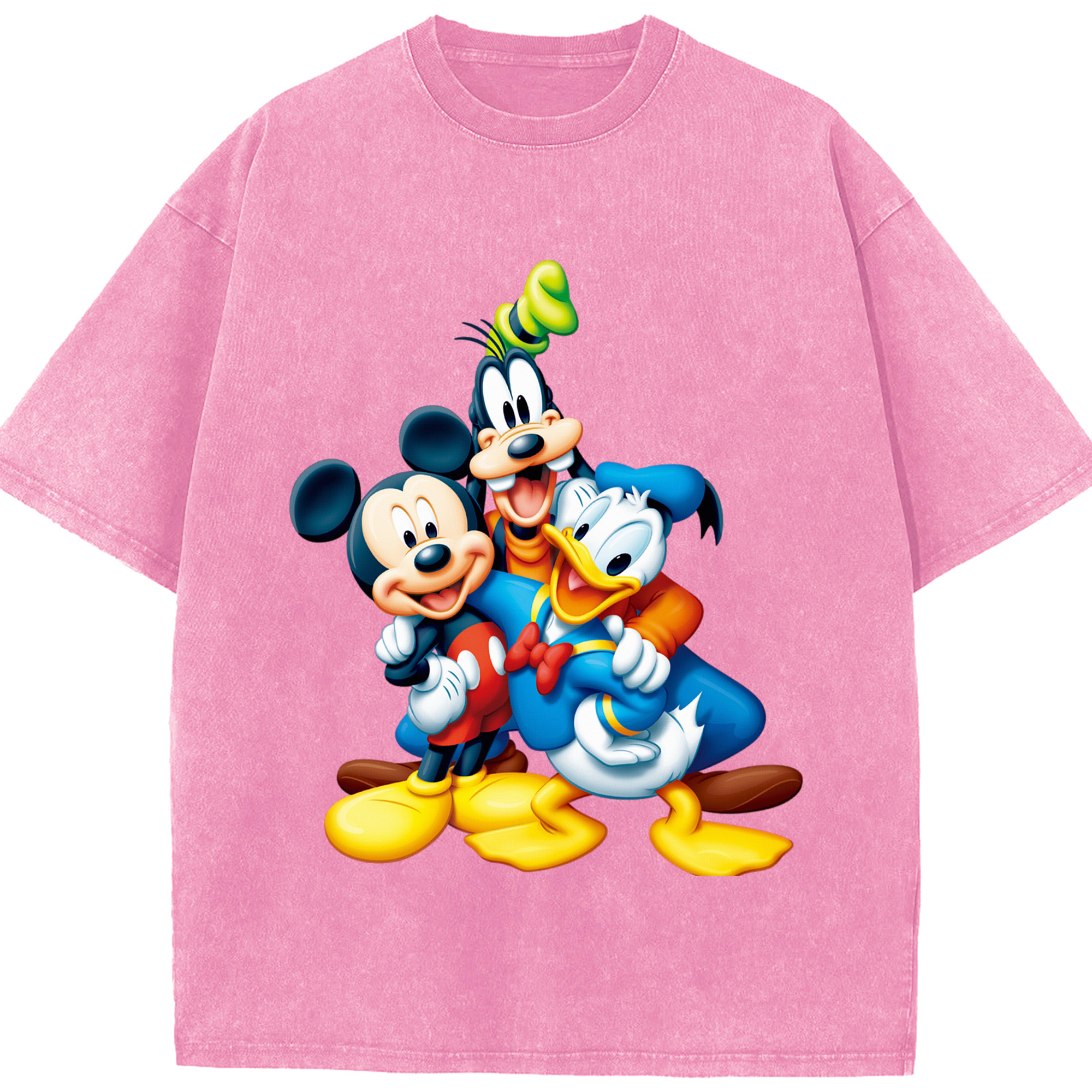 （画像用） ミッキーマウス Mickey Mouse 綿100% ヴィンテージ風 半袖Tシャツ（フロントプリント）
